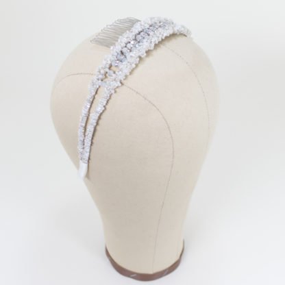 Wide Wedding Headband with Pearls
