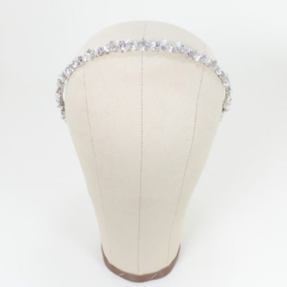 Frontal view of a beaded headband