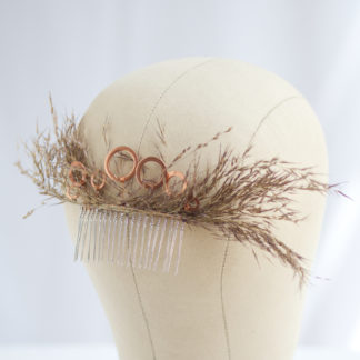 Boho Hair Comb Wedding Dried Grasses