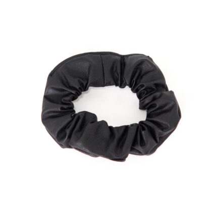 Schwarzer Scrunchy aus Leder